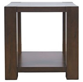 Brownstone Chocolate Brown Square End Table