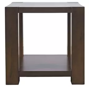 Brownstone Chocolate Brown Square End Table