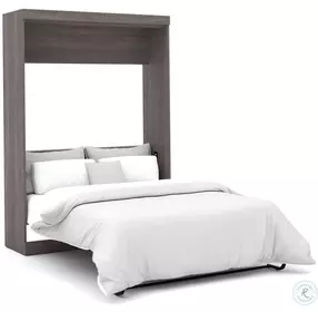Nebula Bark Gray Full Wall Bed