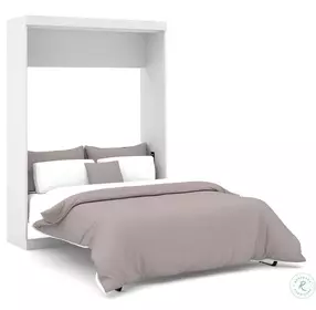 Nebula White Full Wall Bed
