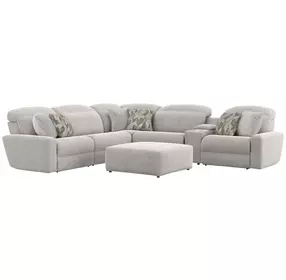 Terrence Oyster 7 Piece Sectional with USB Charging