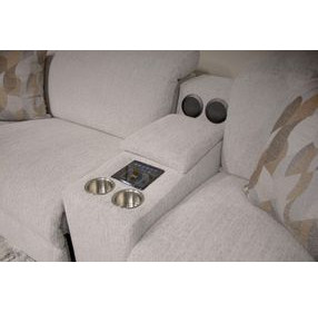 Terrence Oyster Console Storage Box with USB Charging and Power