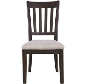 Brentwood Flax and Arbor Oak Upholstered Dining Chair Set of 2