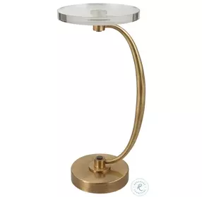 Waveney Antique Brass Drink Table