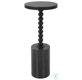 Lindon Black Marble Drink Table