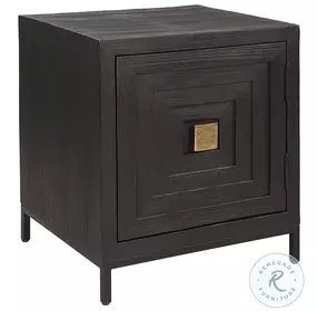 Aiken Dark Ebony Geometric Cabinet