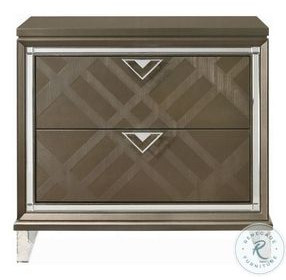 Skylar Dark Champagne 2 Drawer Nightstand