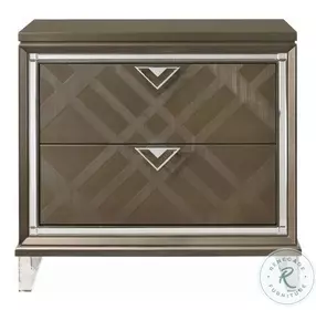 Skylar Dark Champagne 2 Drawer Nightstand