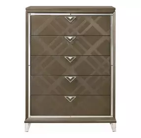 Skylar Dark Champagne 5 Drawer Chest