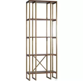 Karishma Brushed Antique Gold Etagere