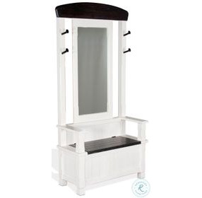 Rustic Refined White Farmhouse 78" Hall Tree
