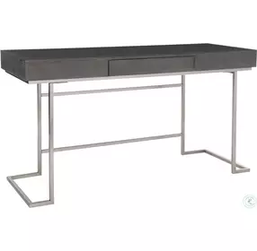 Claude Smoke Gray and Brushed Nickel Desk