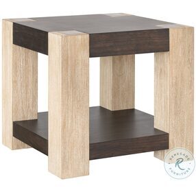 Harmony Carbon Mindi And Blonde Acacia End Table