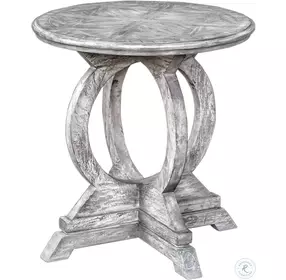 Tiona Aged White Accent Table
