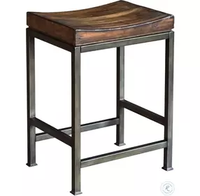 Beck Lightly Burnished Dark Walnut Counter Height Stool