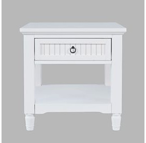 Westport White Square End Table