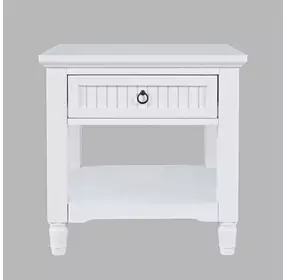 Westport White Square End Table
