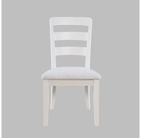 Westport Gray Upholstered Ladder Back Dining Chair Set of 2
