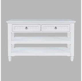 Westport White 50" Sofa Console Table