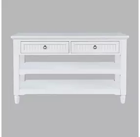 Westport White 50" Sofa Console Table