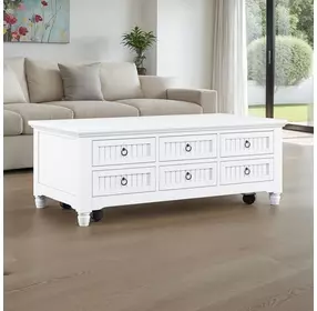 Westport White Rectangular Occasional Table Set