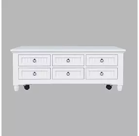 Westport White Rectangular Cocktail Table