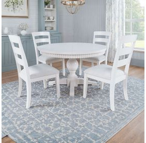 Westport White 66" Extendable Oval Dining Room Set