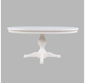 Westport White 66" Extendable Oval Dining Table