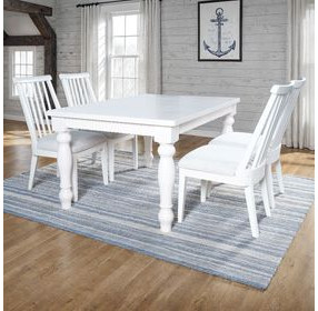 Westport White 72" Extendable Rectangular Dining Room Set