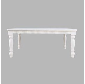 Westport White 72" Extendable Rectangular Dining Table