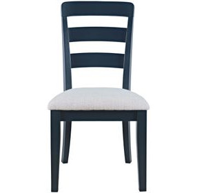 Westport Navy Upholstered Ladderback Dining Chair Set of 2