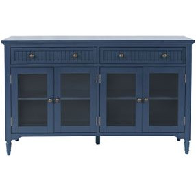 Westport Blue 4 Glass Door Sideboard