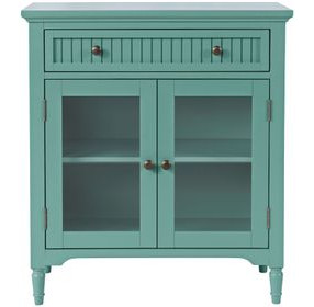 Westport Green 2 Glass Door Accent Cabinet