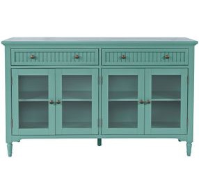 Westport Fern Green 4 Glass Door Sideboard