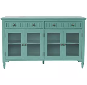Westport Fern Green 4 Glass Door Sideboard