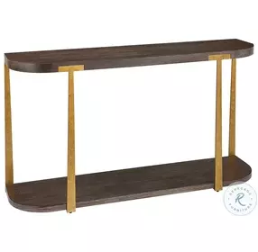 Palisade Rich Coffee And Antique Gold Console Table