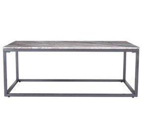Wynn Gray Rectangular Marble Top Coffee Table
