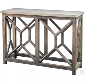 Catali neutral Ivory and Warm Oatmeal Console Table