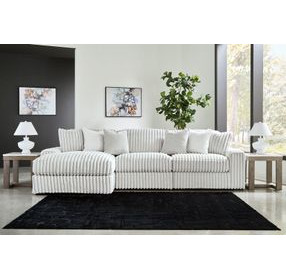 Stupendous Gray 3 Piece Modular Sectional with Chaise