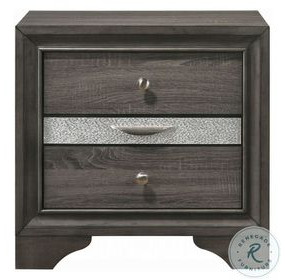Naima Gray 3 Drawer Nightstand