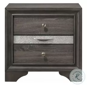 Naima Gray 3 Drawer Nightstand