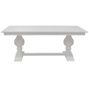 Hampton White 96" Extendable Rectangular Dining Table