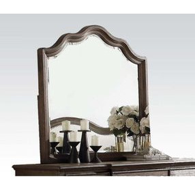 Baudouin Weathered Oak Arched Dresser Mirror