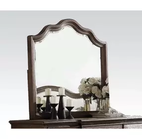 Baudouin Weathered Oak Arched Dresser Mirror