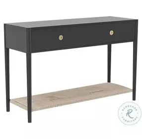 Cleo Charcoal Gray Console Table
