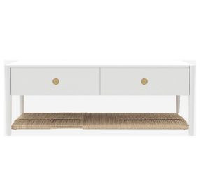 Cleo White Rectangular Coffee Table