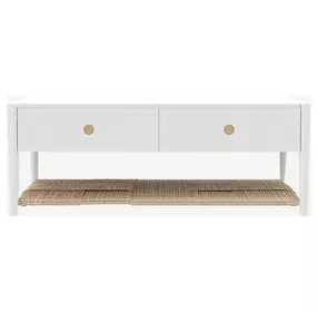 Cleo White Rectangular Coffee Table