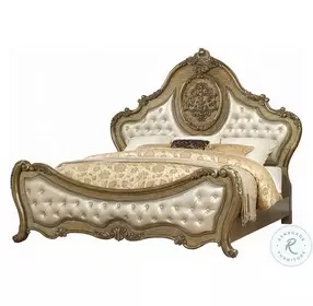 Ragenardus Vintage Oak King Upholstered Panel Bed