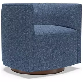 Ingrid Blue Upholstered Swivel Chair