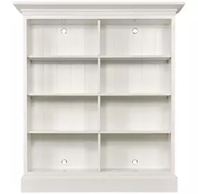 Structures White Double Mid Height Bookcase with 8 Shelves